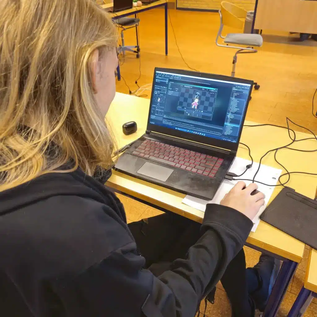Detalje fra undervisningen på linjefaget Game Design
